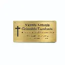 Placa Funeraria 20x10cm